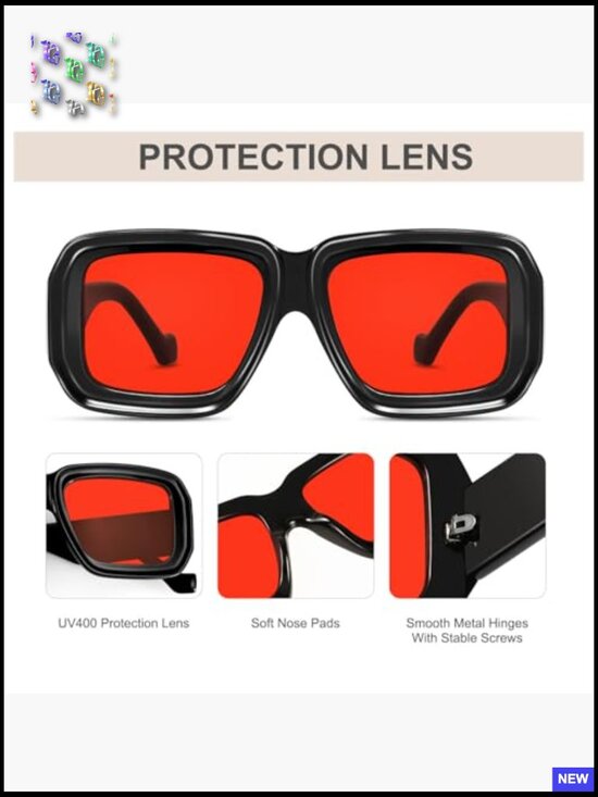 Vintage Oversized Square Sunglasses Retro Chic UV400 Protection